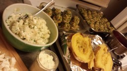 My Kitchen StoveTop at 10pm last evening, in preparation for the Feast of Giving Thanks