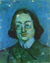 Portrait of Jaime Sabartes by Pablo Picasso, 1901 Blue Period 
