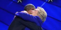 The First Black President Hugs the First Woman Nominee for President, DNC 2016